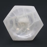 Cuenco hexagonal de selenita - 10cm