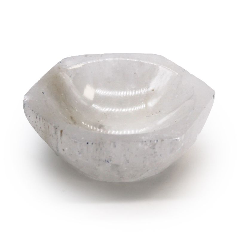 Cuenco hexagonal de selenita - 6cm