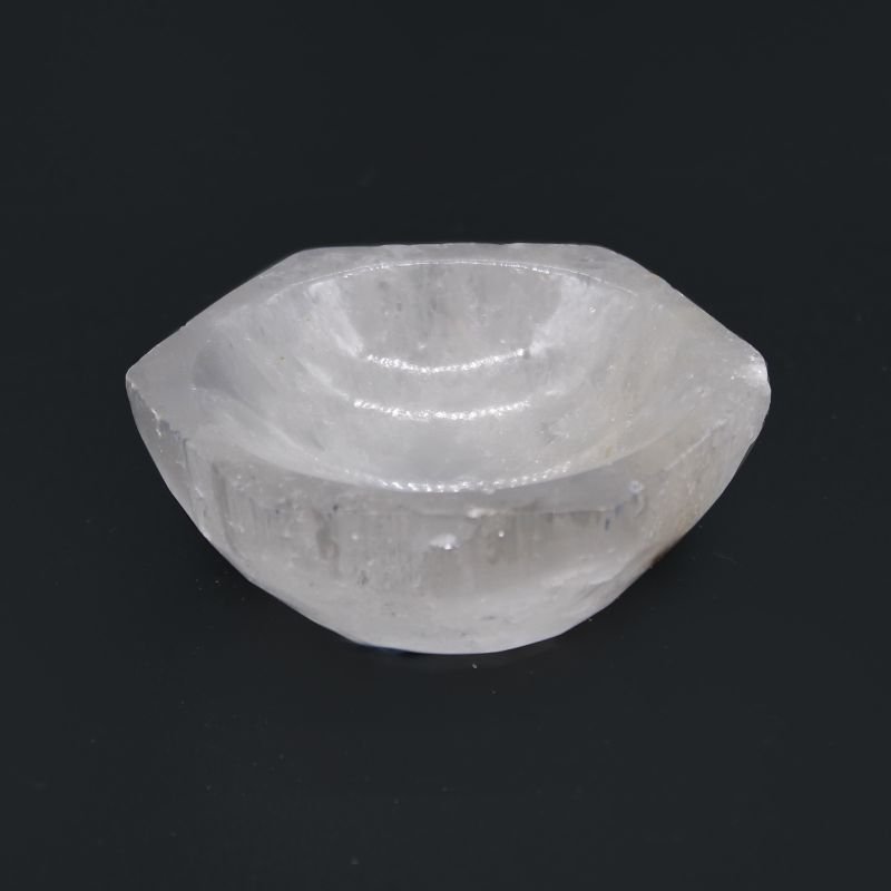 Cuenco hexagonal de selenita - 6cm