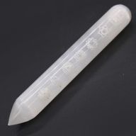 Varita Selenita - 16 cm (Punto uno Extremo) 7 Chakra
