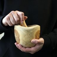 Mortero Ergo Teak Lrg