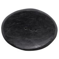 Jabonera Ovalada de Mármol Negro