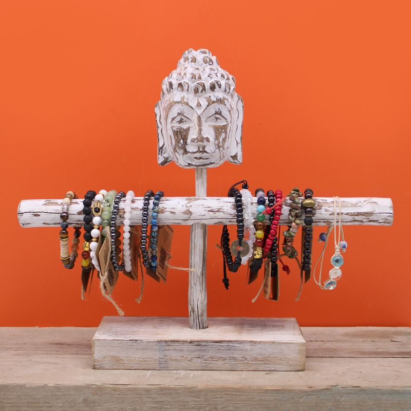 Rama única y soporte de Buda - Blanqueado