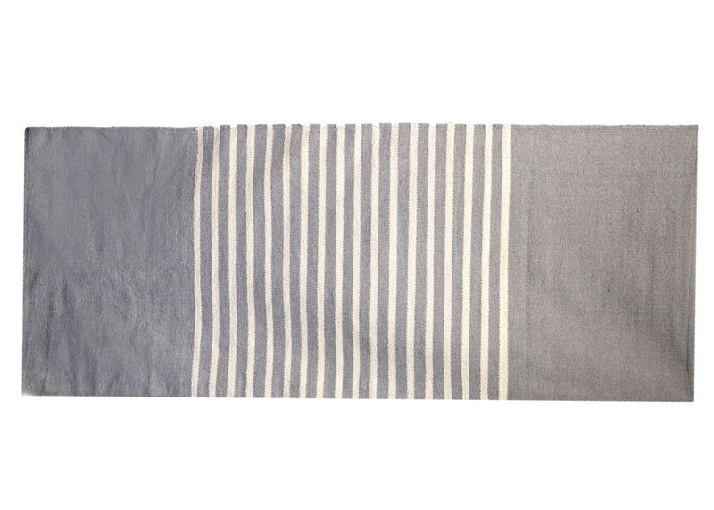 Alfombra India de Algodón - 70x170cm - Gris