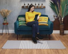 Alfombra India de Algodón - 70x170cm - Gris