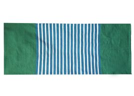 Alfombra India de Algodón - 70x170cm - Azul/ Verde
