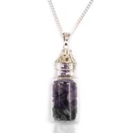 Collar de Piedras Preciosas Embotelladas - Amatista