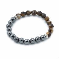 Pulsera de Piedra Preciosa Tallada - Ojo de Tigre Magnético