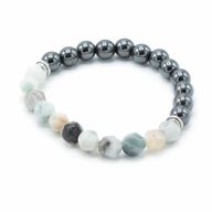 Pulsera de Piedra Preciosa Tallada - Jade de Montaña Magnético