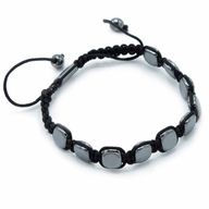 Pulsera Magnética Shamballa de Hematita - Esquinas Redondeadas