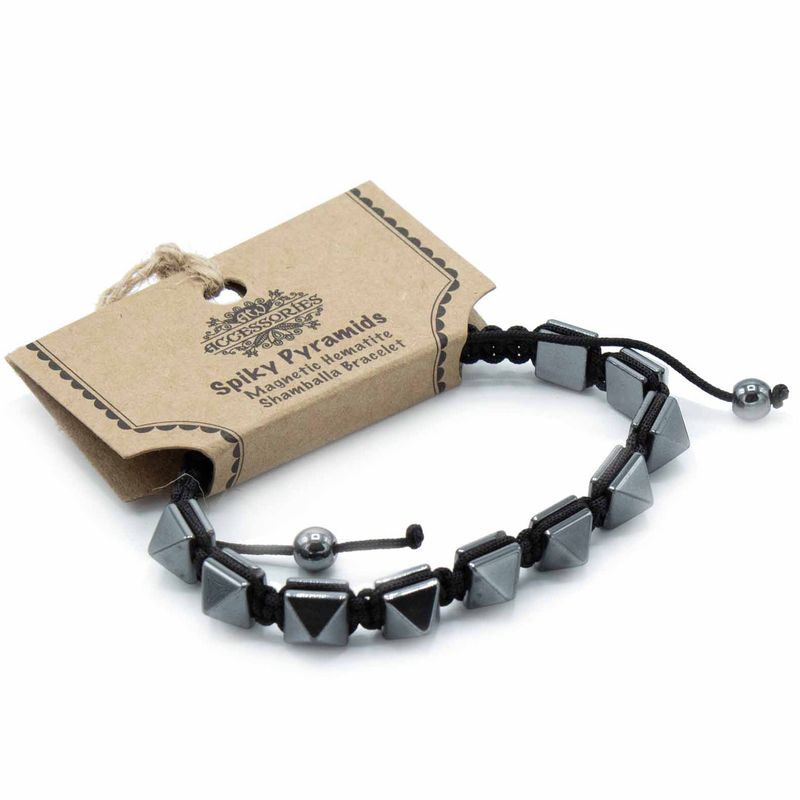 Pulsera Magnética Shamballa de Hematita -  Tachuelas