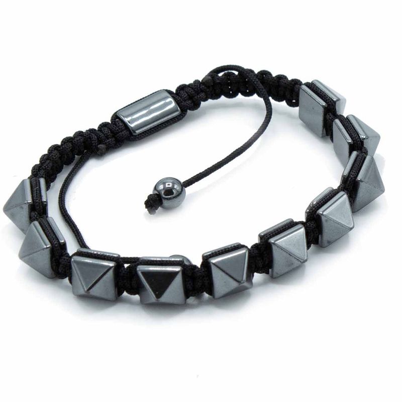 Pulsera Magnética Shamballa de Hematita -  Tachuelas