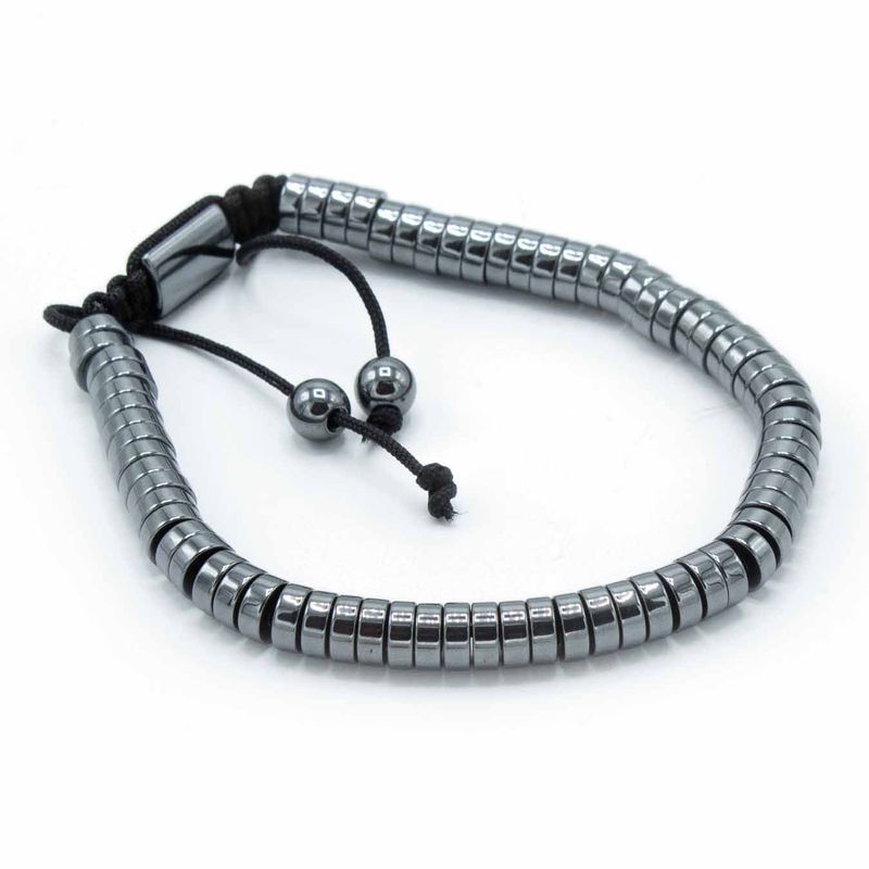 Pulsera Magnética Shamballa de Hematita - Círculos