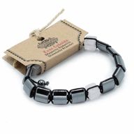 Pulsera Magnética Shamballa de Hematita - Cuboides Rosas