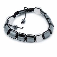 Pulsera Magnética Shamballa de Hematita - Cuboides Rosas