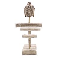 Soporte de tres ramas y Buda - Blanqueado