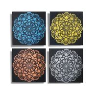 Set de 4 Detalles de Brocados de Mandalas 30x30cm