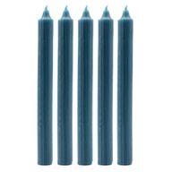 Juego de Velas de Mesa de Color Sólido - Pack de 21 - Teal Rústico