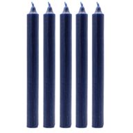 Velas a granel color sólido – azul marino rústico - Paquete de 10