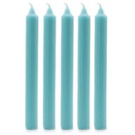 Velas a granel de color sólido - Aqua rústico - Paquete de 10