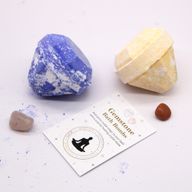 Bomba de Baño de Piedras Preciosas - Blanca y Dorada