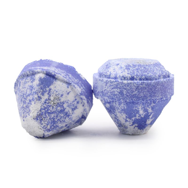 Bomba de Baño de Piedras Preciosas - Blanca y Azul