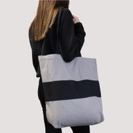 Bolsas de Algodón de Dos Tonos - 38x42x12cm - Verde y Negra - 280g