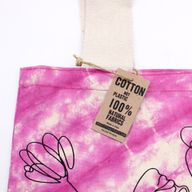 Bolsas de Algodón "Tie Dye" (170g) - 38x42x12cm - Cara Bonita - Magenta - Asa Natural