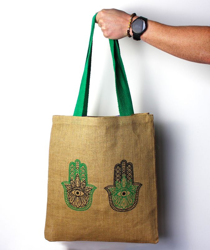 Bolsa de Yute Grande - 3 Diseños ( Aleatorio)