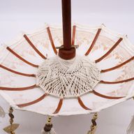 Sombrilla Bali Decoracion de Hogar - Lona - Decoración Dorada - 40cm