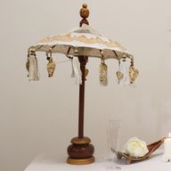 Sombrilla Bali Decoracion de Hogar - Lona - Decoración Dorada - 40cm