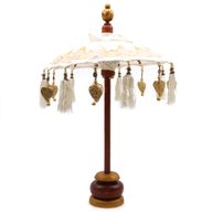 Sombrilla Bali Decoracion de Hogar - Lona - Decoración Dorada - 40cm