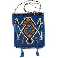 Bolso bandolera de festival Kilim azul cielo