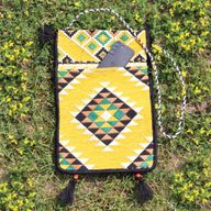 Bolsa Kilim Messenger Festival amarilla