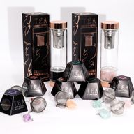 Colador de té de piedras preciosas de cristal crudo - Cuarzo ahumado