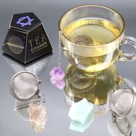 Colador de té de piedras preciosas de cristal crudo - Cuarzo ahumado