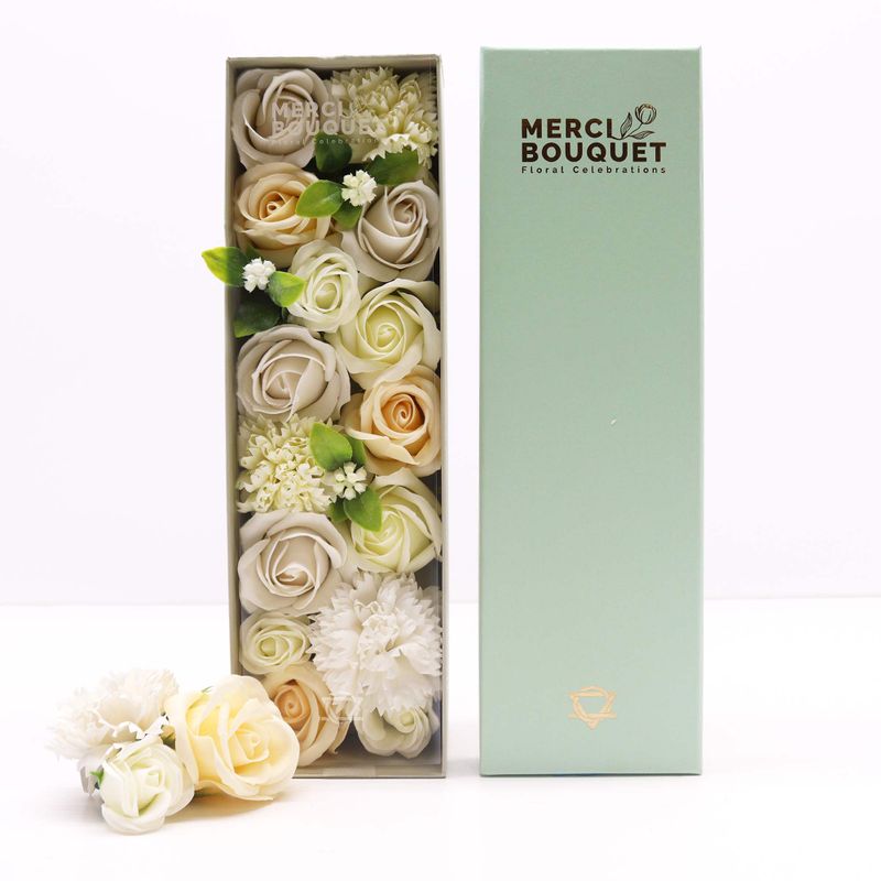 Caja Larga - Bendiciones de Boda - Blanco y Marfil