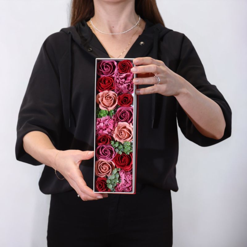 Caja Larga - Rosas Vintage