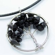 Colgante Árbol de la Vida - Ágata Negra