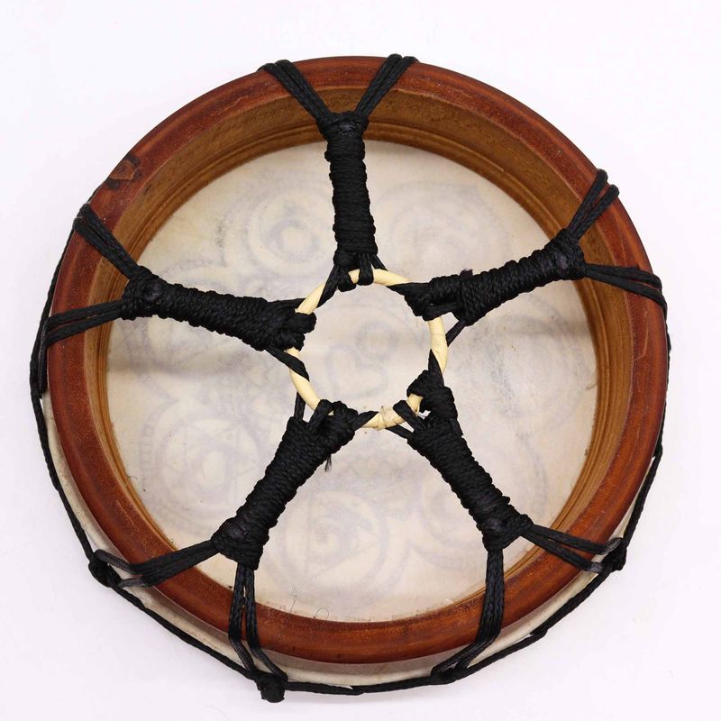 Tambor Chamanico Chakra con Baqueta - 25cm
