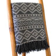 Mantas Boho Confort - Gris Geométrico
