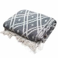 Mantas Boho Comfort - Negro y Beige Regency