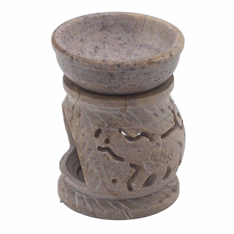 Quemador de aceite pequeño de esteatita 8 cm - Elefante