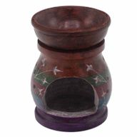 Quemador de Aceite de Esteatita 10cm - Hamsa - Cinco Colores