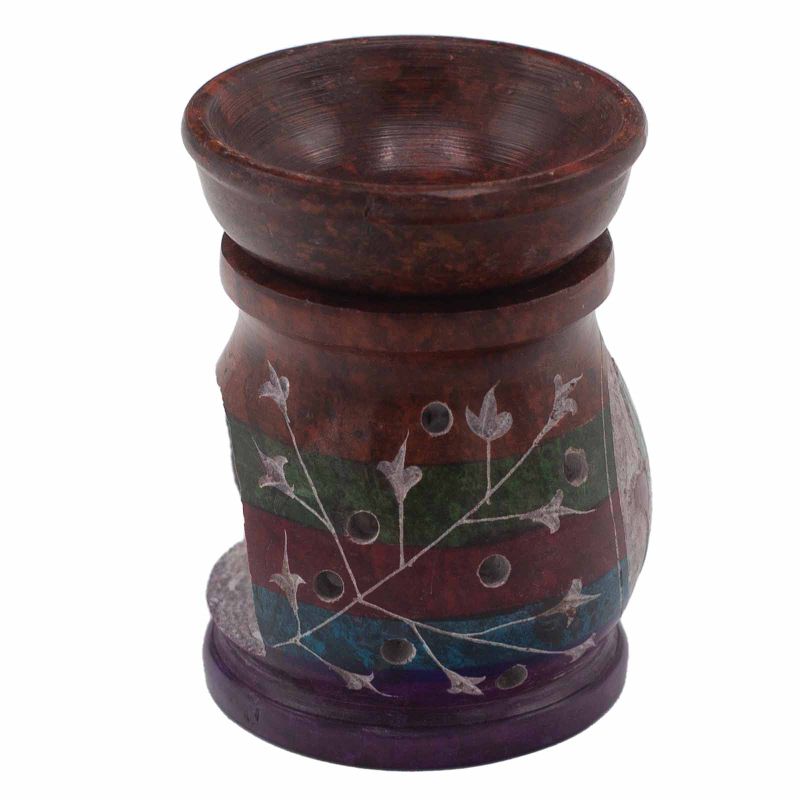 Quemador de Aceite de Esteatita 10cm - Hamsa - Cinco Colores
