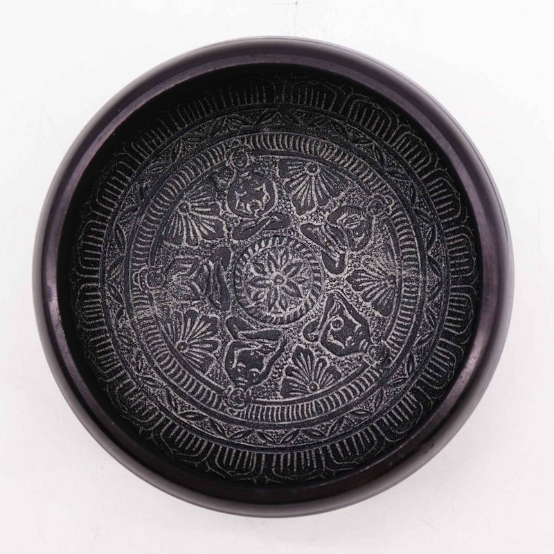 Cuenco tibetano de polvo de tierra - Om Five Buddha - 16cm