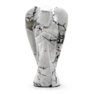 Ángel de piedra preciosa tallada a mano - Howlite blanca