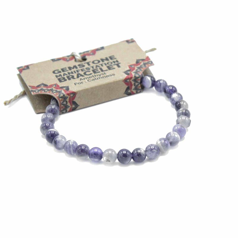 Pulsera Manifestación de Piedras Preciosas - Amatista - Calma