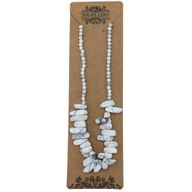 Collar de gemas Longstone - Jaspe blanco