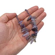 Collar de gemas de piedra larga - Amatista